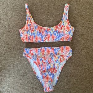 LSPACE NWOT High waisted top/bottom swimsuit set M